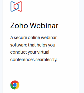 Zoho Webinar