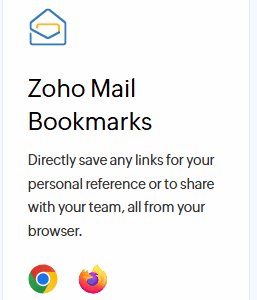 Zoho Mail Bookmarks